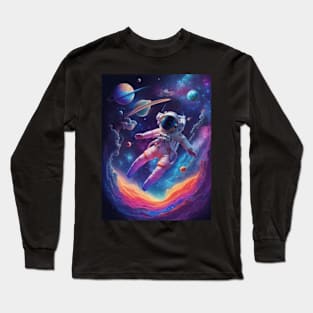 Astronaut in Cosmic Bliss Long Sleeve T-Shirt